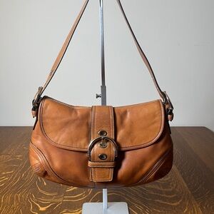 Coach Tan Leather SoHo Buckle Shoulder Bag
